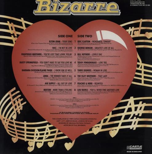 Various-Pop Bizarre - For Lovers Collection vinyl LP album (LP record) UK 7VALPBI750166