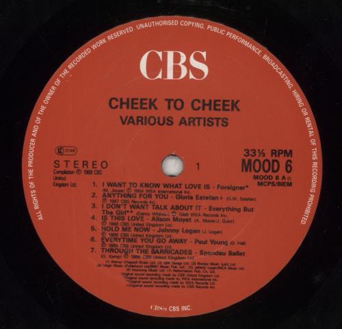 Various-Pop Cheek To Cheek vinyl LP album (LP record) UK 7VALPCH292974