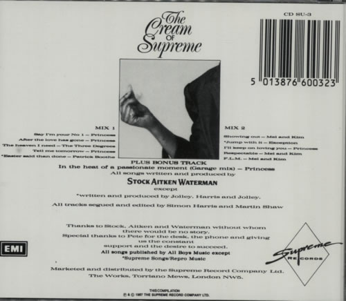 Various-Pop Cream Of Supreme CD album (CDLP) UK 7VACDCR597307