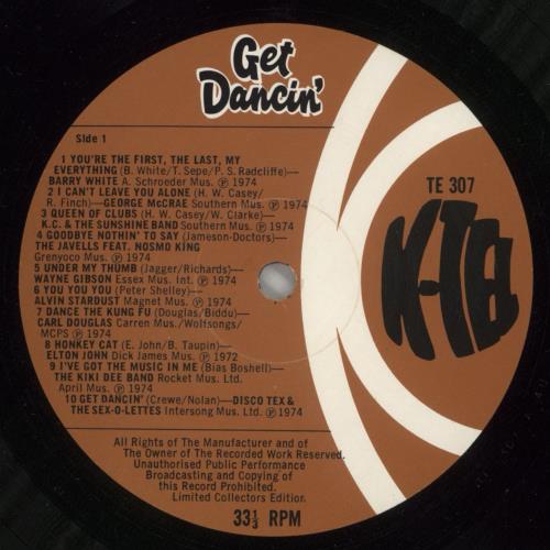 Various-Pop Get Dancin' vinyl LP album (LP record) UK 7VALPGE578240