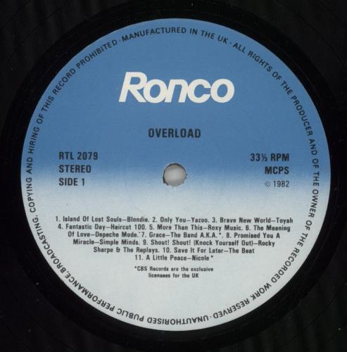 Various-Pop Overload vinyl LP album (LP record) UK 7VALPOV663965