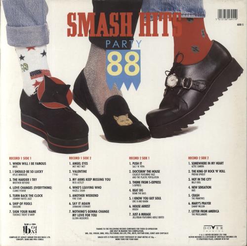 Various-Pop Smash Hits Party 88 2-LP vinyl record set (Double LP Album) UK 7VA2LSM575148