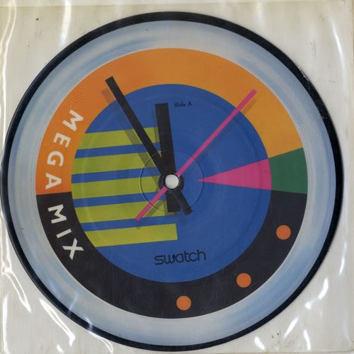 Various-Pop Swatch Megamix 7" vinyl picture disc (7 inch picture disc single) UK 7VA7PSW606603