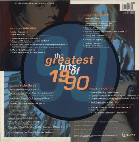 Various-Pop The Greatest Hits Of 1990 2-LP vinyl record set (Double LP Album) UK 7VA2LTH592804