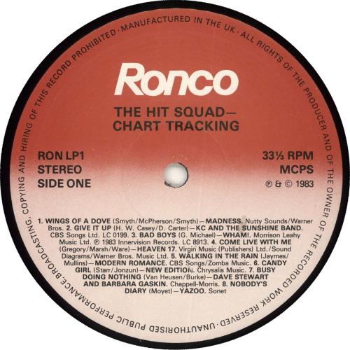 Various-Pop The Hit Squad Chart-Tracking vinyl LP album (LP record) UK 7VALPTH668455