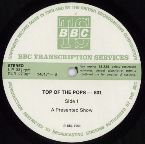 Various-Pop Top Of The Pops 801 vinyl LP album (LP record) UK 7VALPTO799014