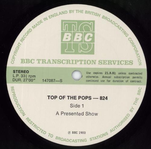 Various-Pop Top Of The Pops 824 vinyl LP album (LP record) UK 7VALPTO799808