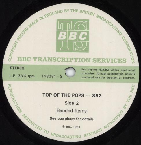 Various-Pop Top Of The Pops 852 vinyl LP album (LP record) UK 7VALPTO798995