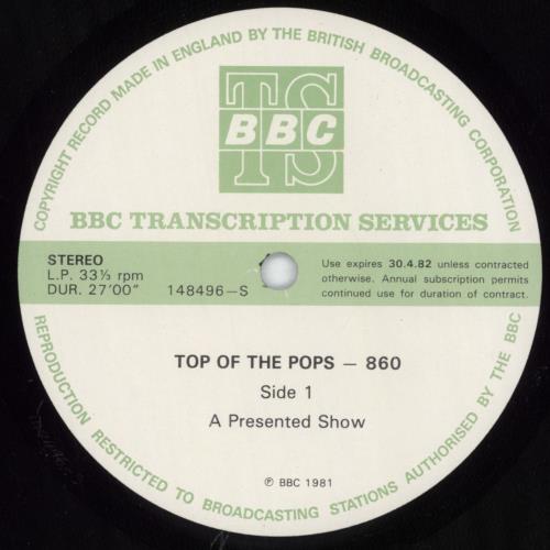 Various-Pop Top Of The Pops 860 vinyl LP album (LP record) UK 7VALPTO799016