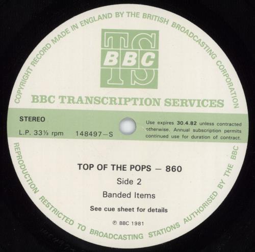 Various-Pop Top Of The Pops 860 vinyl LP album (LP record) UK 7VALPTO799016