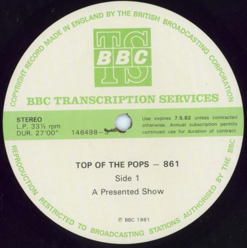 Various-Pop Top Of The Pops 861 vinyl LP album (LP record) UK 7VALPTO799284