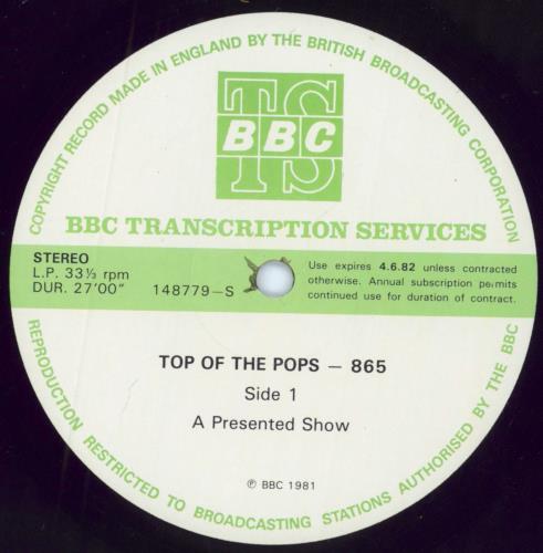 Various-Pop Top Of The Pops 865 vinyl LP album (LP record) UK 7VALPTO799220