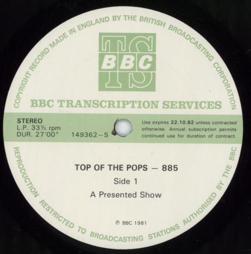 Various-Pop Top Of The Pops 885 vinyl LP album (LP record) UK 7VALPTO799814