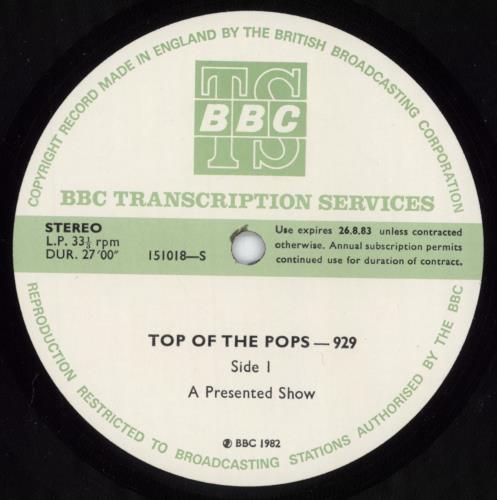 Various-Pop Top Of The Pops 929 vinyl LP album (LP record) UK 7VALPTO799024
