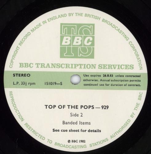 Various-Pop Top Of The Pops 929 vinyl LP album (LP record) UK 7VALPTO799024