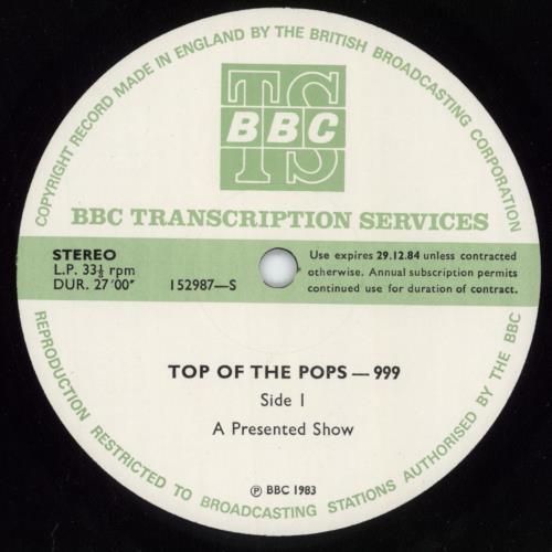 Various-Pop Top Of The Pops 999 vinyl LP album (LP record) UK 7VALPTO798987