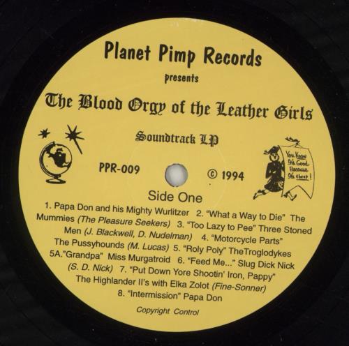 Various-Punk & New Wave Blood Orgy Of The Leather Girls vinyl LP album (LP record) US PVALPBL868368