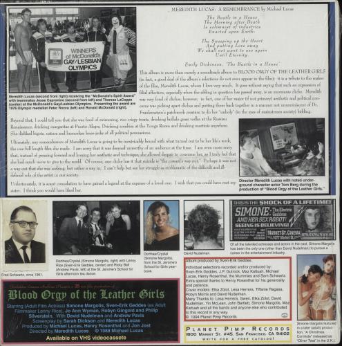 Various-Punk & New Wave Blood Orgy Of The Leather Girls vinyl LP album (LP record) US PVALPBL868368