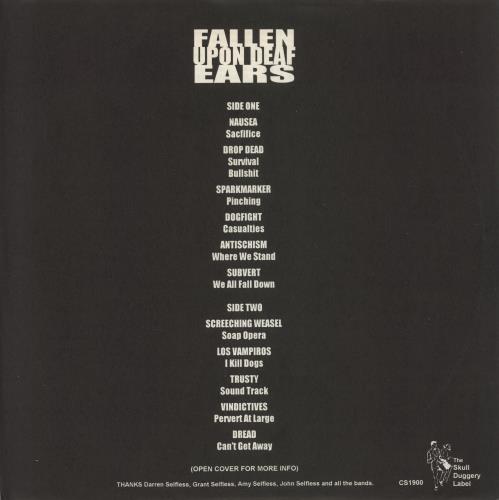 Various-Punk & New Wave Fallen Upon Deaf Ears 10" vinyl single (10 inch record) US PVA10FA866631