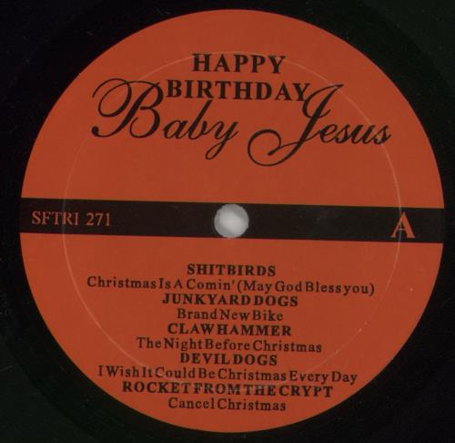 Various-Punk & New Wave Happy Birthday, Baby Jesus 10" vinyl single (10 inch record) US PVA10HA866322