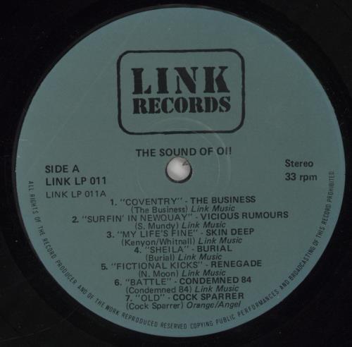 Various-Punk & New Wave The Sound Of Oi! vinyl LP album (LP record) UK PVALPTH759949