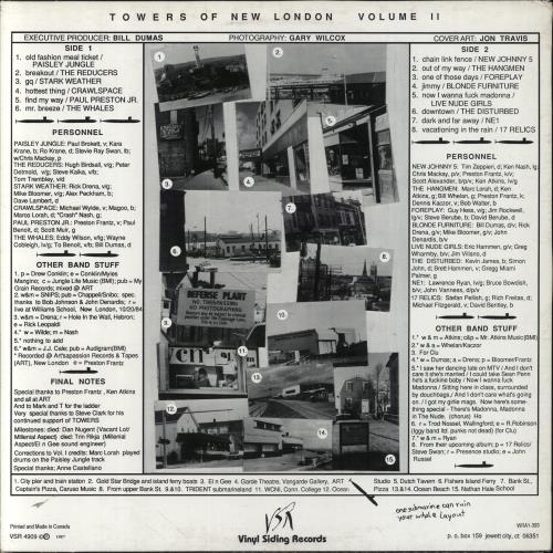 Various-Punk & New Wave The Towers Of New London Vol. II - Music From Ground Zero vinyl LP album (LP record) US PVALPTH860760