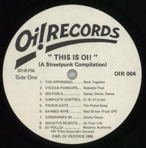 Various-Punk & New Wave This Is OI - VG vinyl LP album (LP record) UK PVALPTH860128