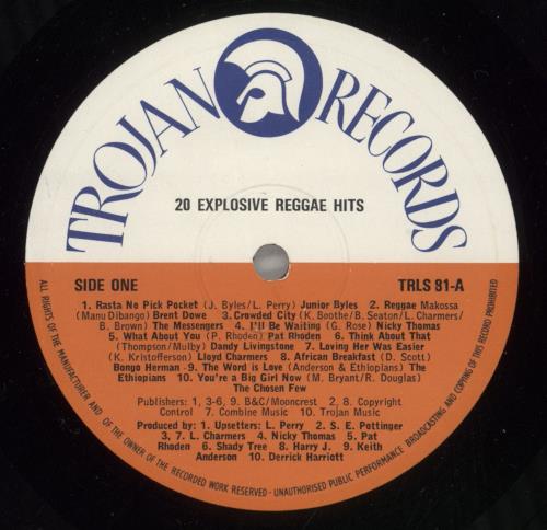 Various-Reggae & Ska 20 Explosive Reggae Hits vinyl LP album (LP record) UK V-ALPEX877764