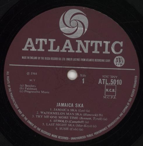 Various-Reggae & Ska Jamaica Ska vinyl LP album (LP record) UK V-ALPJA726783