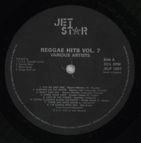 Various-Reggae & Ska Reggae Hits Vol. 7 vinyl LP album (LP record) UK V-ALPRE886511