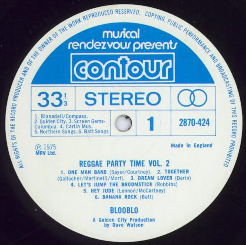 Various-Reggae & Ska Reggae Party Time Vol 2 vinyl LP album (LP record) UK V-ALPRE829779