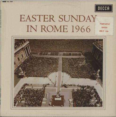 Various-Religious Easter Sunday In Rome 1966 vinyl LP album (LP record) UK VC4LPEA687680