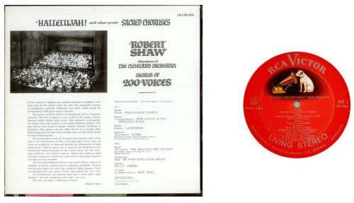 Various-Religious Hallelujah! and other Great Sacred Choruses vinyl LP album (LP record) Canadian VC4LPHA534295