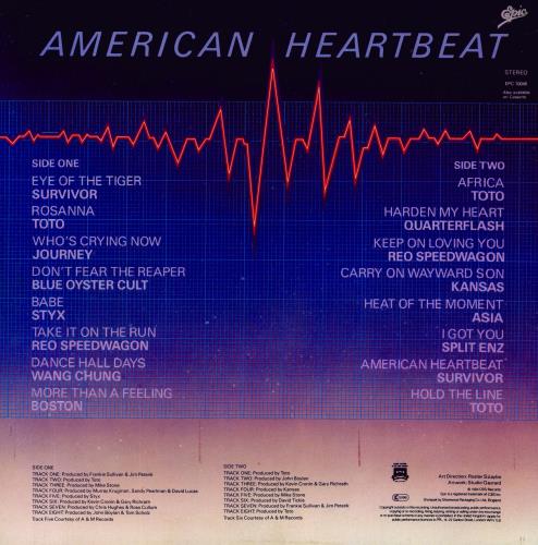Various-Rock & Metal American Heartbeat - Stickered Sleeve vinyl LP album (LP record) UK RVALPAM637908