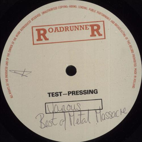 Various-Rock & Metal Best Of Metal Massacre - Test Pressing vinyl LP album (LP record) Dutch RVALPBE718275