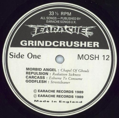 Various-Rock & Metal Grind Crusher - 2nd + Hype Sticker vinyl LP album (LP record) UK RVALPGR816654