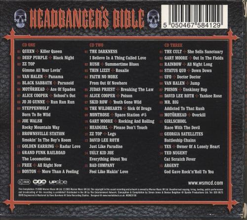 Various-Rock & Metal Headbanger's Bible 3-CD album set (Triple CD) UK RVA3CHE748214