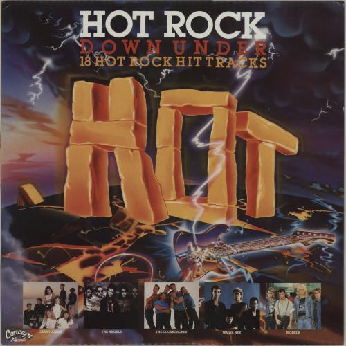 Various-Rock & Metal Hot Rock Down Under vinyl LP album (LP record) Australian RVALPHO658315