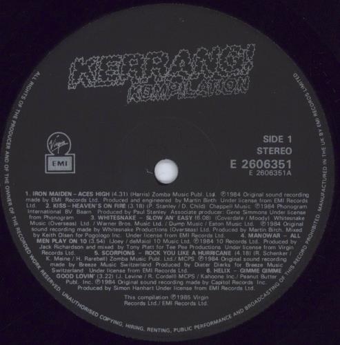 Various-Rock & Metal Kerrang! Kompilation - Factory Sample 2-LP vinyl record set (Double LP Album) UK RVA2LKE832837