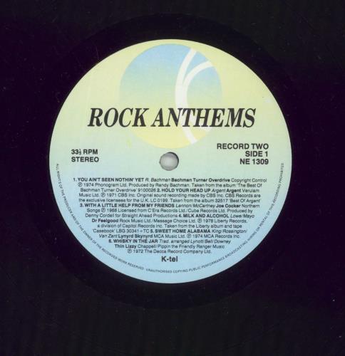 Various-Rock & Metal Rock Anthems 2-LP vinyl record set (Double LP Album) UK RVA2LRO541859