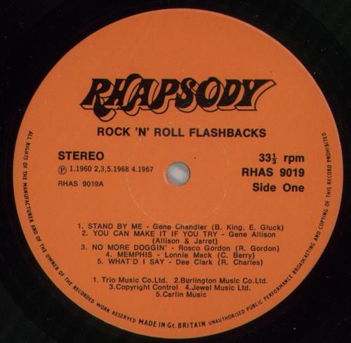 Various-Rock & Metal Rock 'N' Roll Flashbacks vinyl LP album (LP record) UK RVALPRO640071