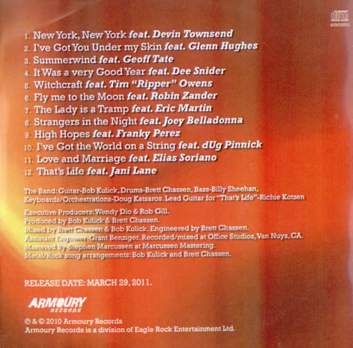 Various-Rock & Metal SIN-Atra CD-R acetate US RVACRSI535192