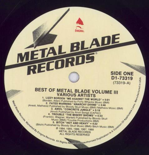 Various-Rock & Metal The Best Of Metal Blade Volume 3 2-LP vinyl record set (Double LP Album) Canadian RVA2LTH833448