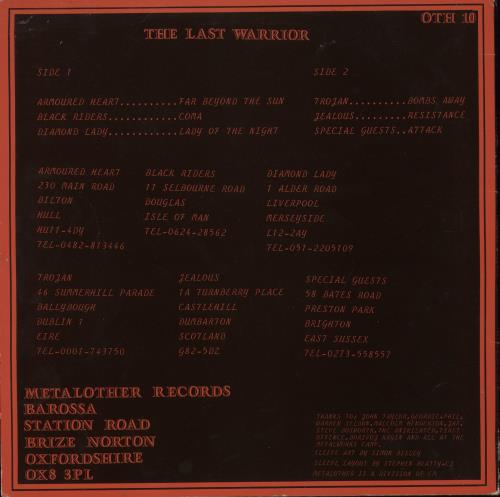 Various-Rock & Metal The Last Warrior vinyl LP album (LP record) UK RVALPTH887607
