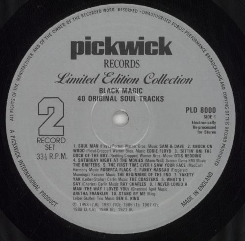 Various-Soul & Funk Black Magic - 40 Original Soul Tracks 2-LP vinyl record set (Double LP Album) UK SJF2LBL542494