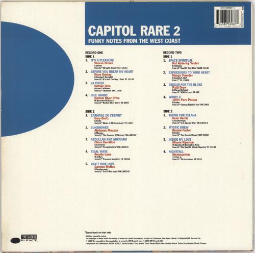 Various-Soul & Funk Capitol Rare Vol. 2 - Funky Notes From The West Coast 2-LP vinyl record set (Double LP Album) UK SJF2LCA719819