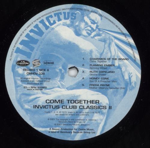 Various-Soul & Funk Come Together - Invictus Club Classics II 2-LP vinyl record set (Double LP Album) UK SJF2LCO357800