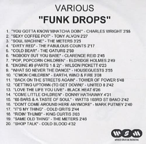 Various-Soul & Funk Funk Drops CD-R acetate UK SJFCRFU304150