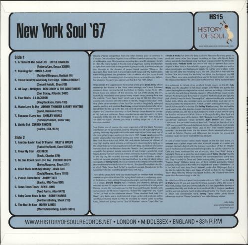 Various-Soul & Funk New York Soul '67 vinyl LP album (LP record) UK SJFLPNE868556