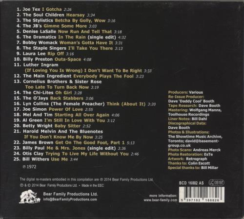 Various-Soul & Funk Sweet Soul Music 1972 - 25 Scorching Classics From 1972 CD album (CDLP) German SJFCDSW863100